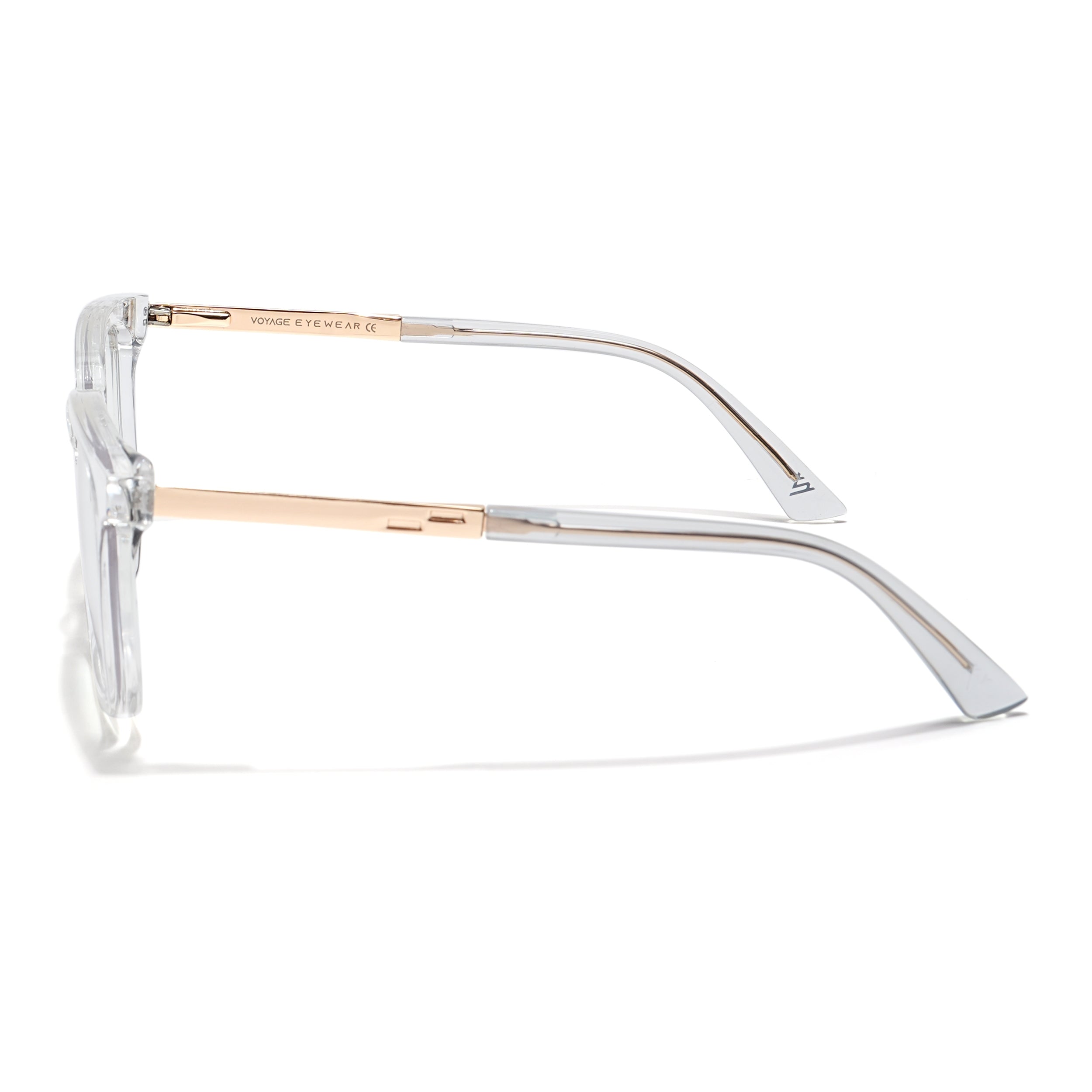 Voyage Veloura Select Transparent Square Eyeglasses for Men & Women (93396SLMG6173-C5)
