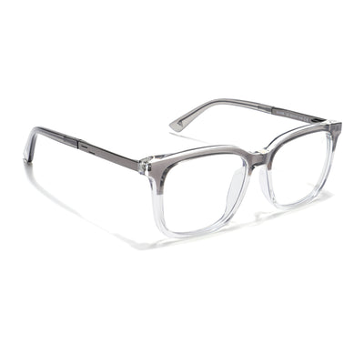 Voyage Veloura Select Black & Transparent Square Eyeglasses for Men & Women (93396SLMG6174-C6)