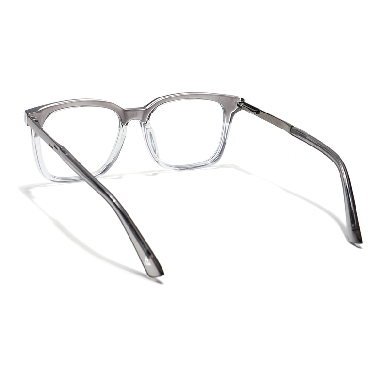 Voyage Veloura Select Black & Transparent Square Eyeglasses for Men & Women (93396SLMG6174-C6)