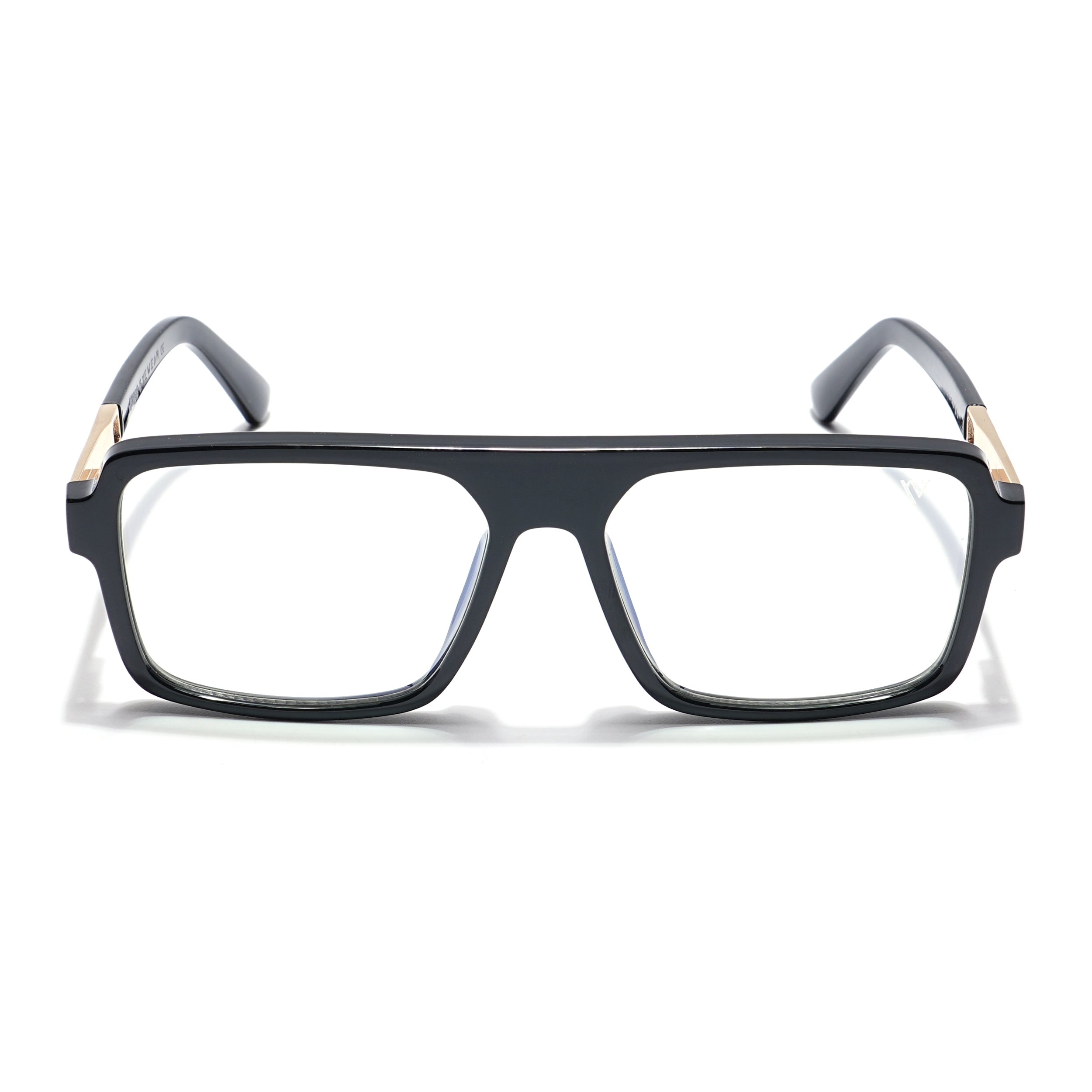 Voyage Veloura Select Shine Black Square Eyeglasses for Men & Women (93503SLMG6176-C2)