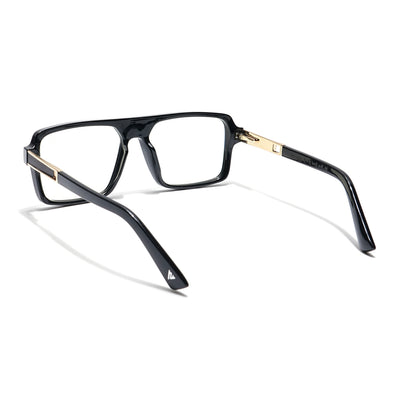 Voyage Veloura Select Shine Black Square Eyeglasses for Men & Women (93503SLMG6176-C2)