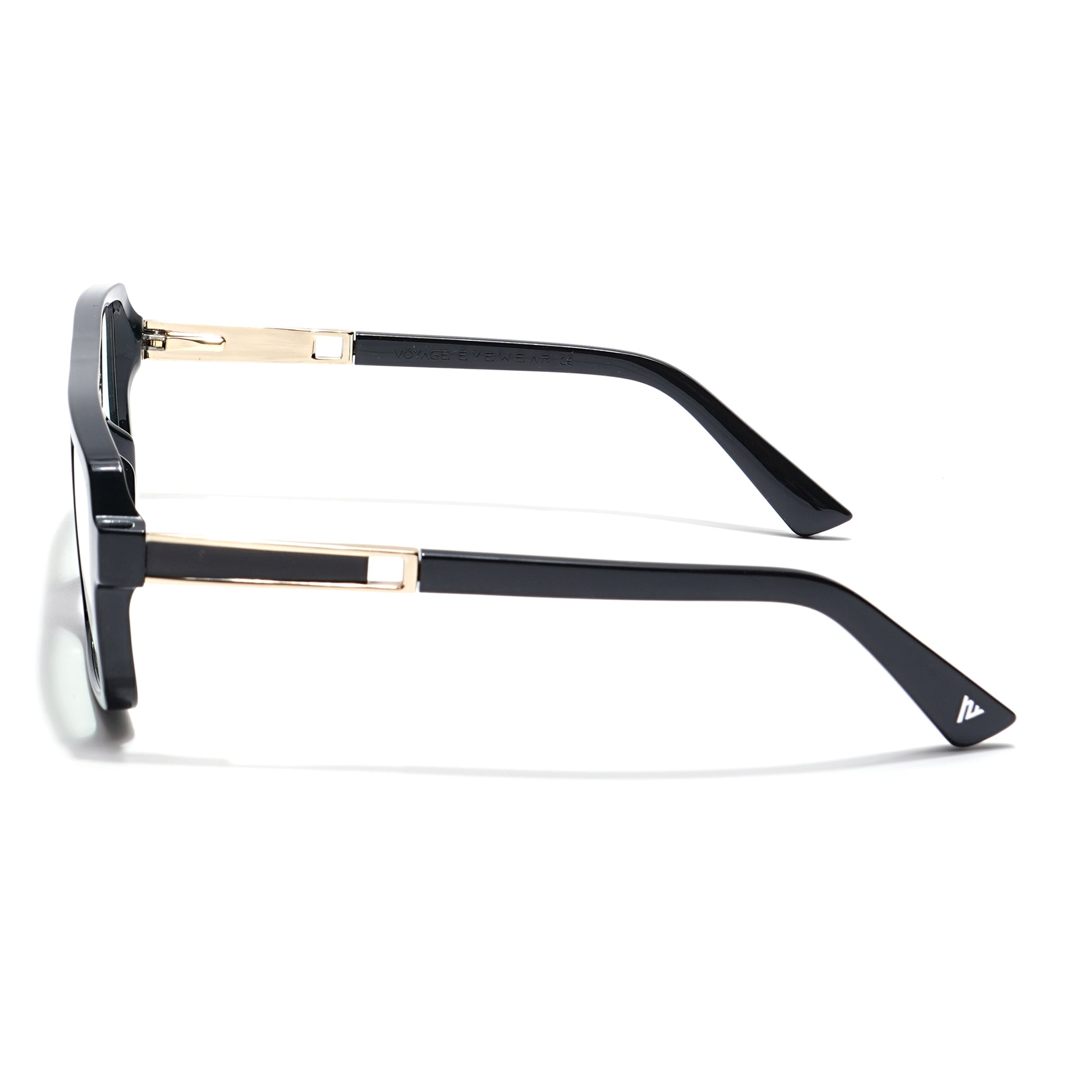 Voyage Veloura Select Shine Black Square Eyeglasses for Men & Women (93503SLMG6176-C2)