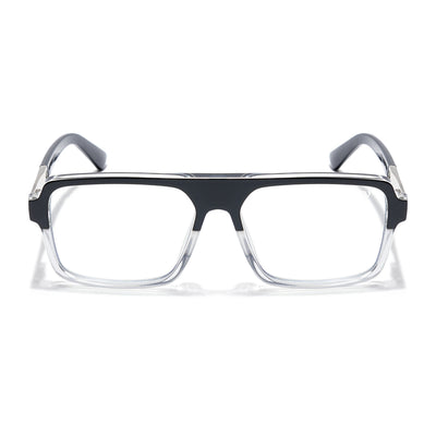 Voyage Veloura Select Black & Transparent Square Eyeglasses for Men & Women (93503SLMG6178-C4)