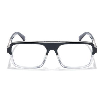 Voyage Veloura Select Black & Transparent Square Eyeglasses for Men & Women (93503SLMG6178-C4)