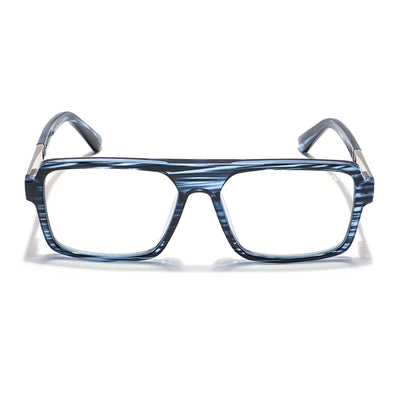 Voyage Veloura Select Blue Square Eyeglasses for Men & Women (93503SLMG6179-C5)