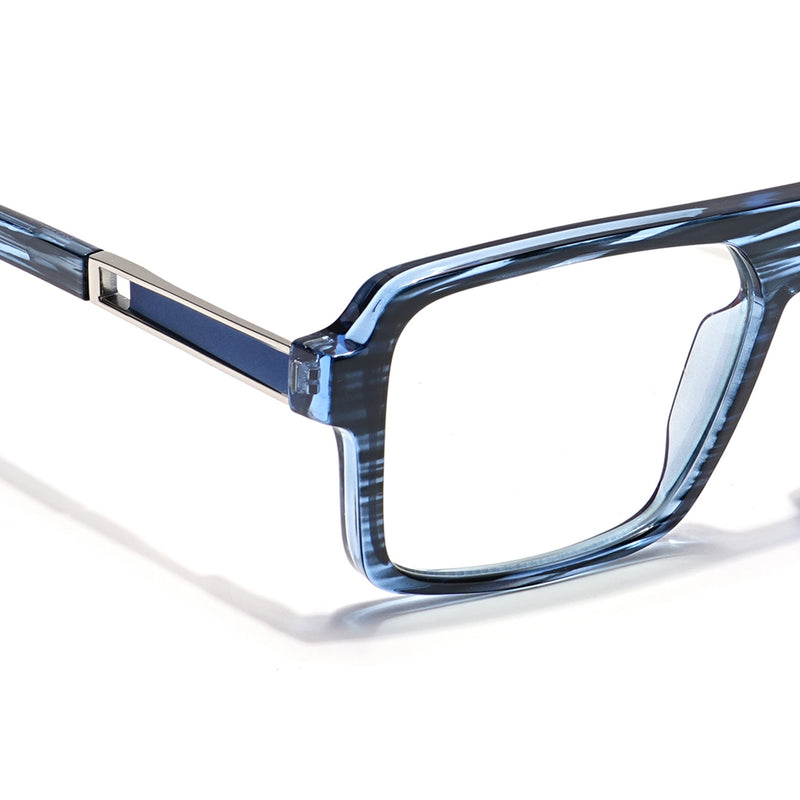 Voyage Veloura Select Blue Square Eyeglasses for Men & Women (93503SLMG6179-C5)