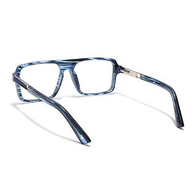 Voyage Veloura Select Blue Square Eyeglasses for Men & Women (93503SLMG6179-C5)