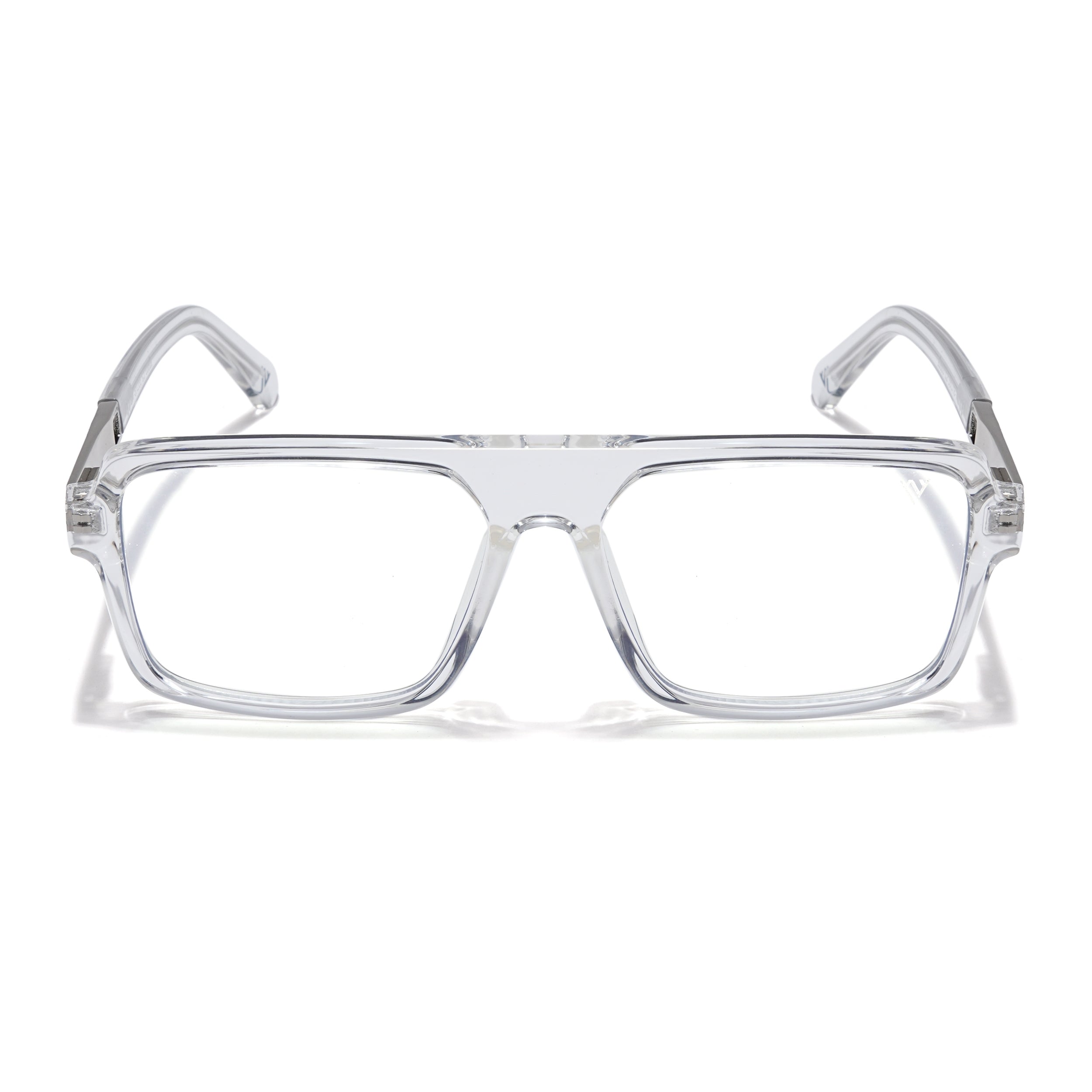 Voyage Veloura Select Transparent Square Eyeglasses for Men & Women (93503SLMG6180-C6)