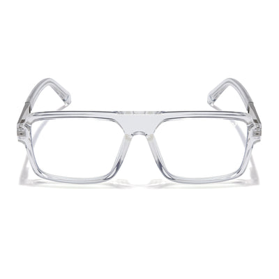 Voyage Veloura Select Transparent Square Eyeglasses for Men & Women (93503SLMG6180-C6)