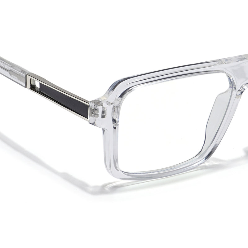 Voyage Veloura Select Transparent Square Eyeglasses for Men & Women (93503SLMG6180-C6)