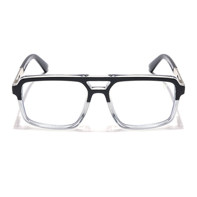 Voyage Veloura Select Black & Transparent Wayfarer Eyeglasses for Men & Women (93519SLMG6182-C2)
