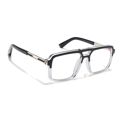 Voyage Veloura Select Black & Transparent Wayfarer Eyeglasses for Men & Women (93519SLMG6182-C2)