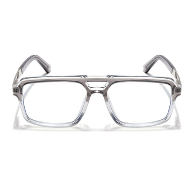 Voyage Veloura Select Silver & Transparent Wayfarer Eyeglasses for Men & Women (93519SLMG6183-C3)