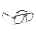 Voyage Veloura Select Black & Brown Wayfarer Eyeglasses for Men & Women (93519SLMG6184-C4)