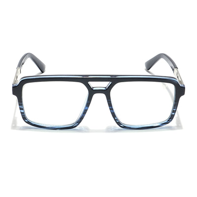 Voyage Veloura Select Black & Blue Wayfarer Eyeglasses for Men & Women (93519SLMG6186-C6)