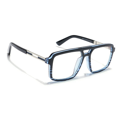 Voyage Veloura Select Black & Blue Wayfarer Eyeglasses for Men & Women (93519SLMG6186-C6)