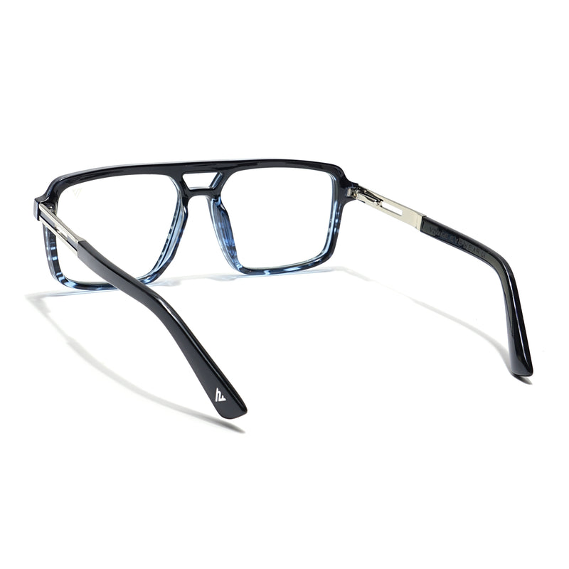 Voyage Veloura Select Black & Blue Wayfarer Eyeglasses for Men & Women (93519SLMG6186-C6)