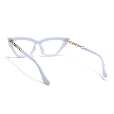 Voyage Glam White Cateye Eyeglasses for Women (9367MG3944-C2)