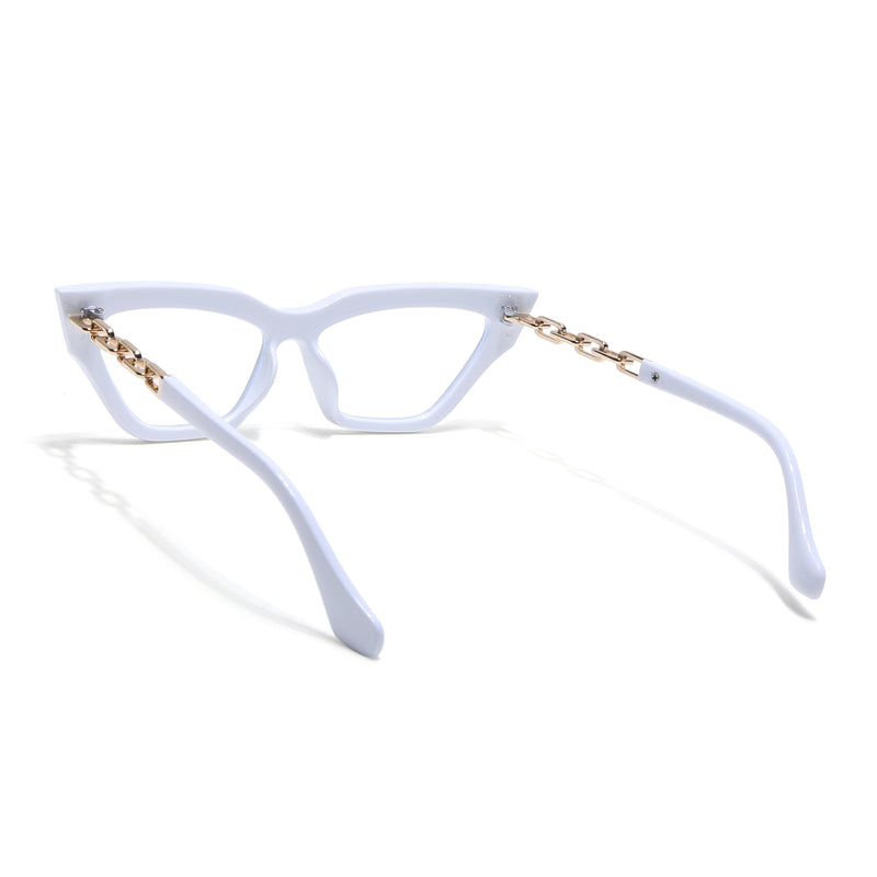 Voyage Glam White Cateye Eyeglasses for Women (9367MG3944-C2)