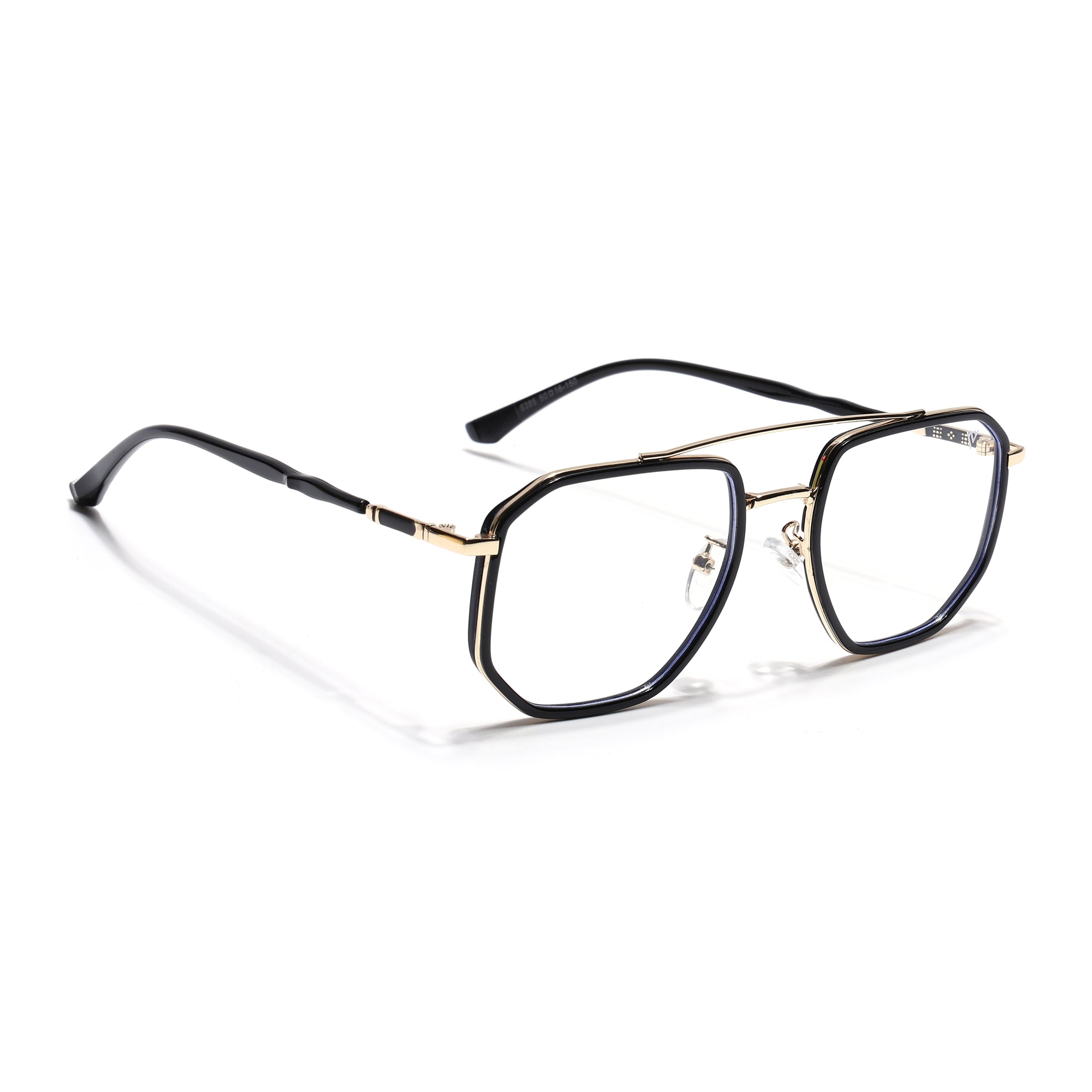 Voyage Golden & Black Wayfarer Eyeglasses for Men & Women (9375MG5092-C1)