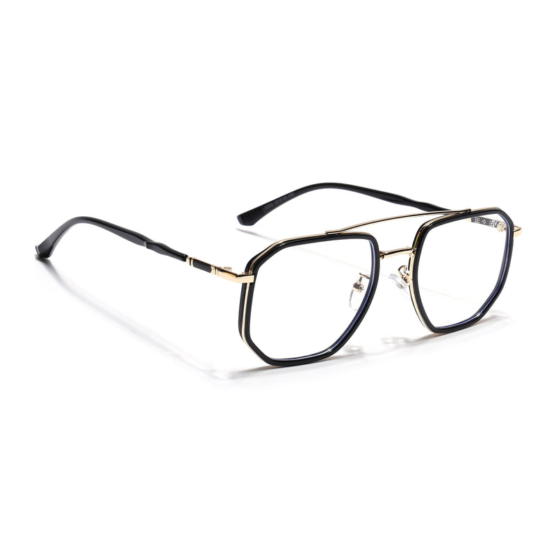 Voyage Golden & Black Wayfarer Eyeglasses for Men & Women (9375MG5092-C1)