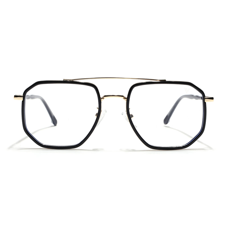 Voyage Golden & Black Wayfarer Eyeglasses for Men & Women (9375MG5092-C1)
