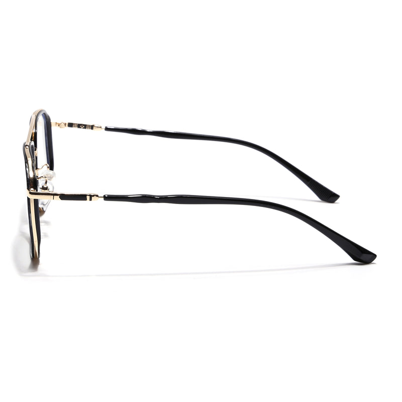 Voyage Golden & Black Wayfarer Eyeglasses for Men & Women (9375MG5092-C1)