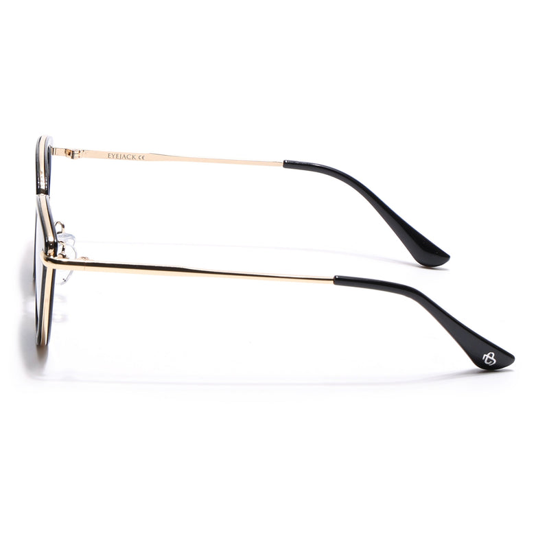 Eyejack Black & Golden Cateye Sunglasses for Women (9429CL1099)