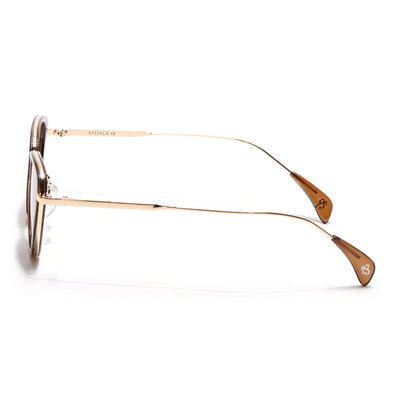 Eyejack Brown & Golden Cateye Sunglasses for Women (9435CL1105)