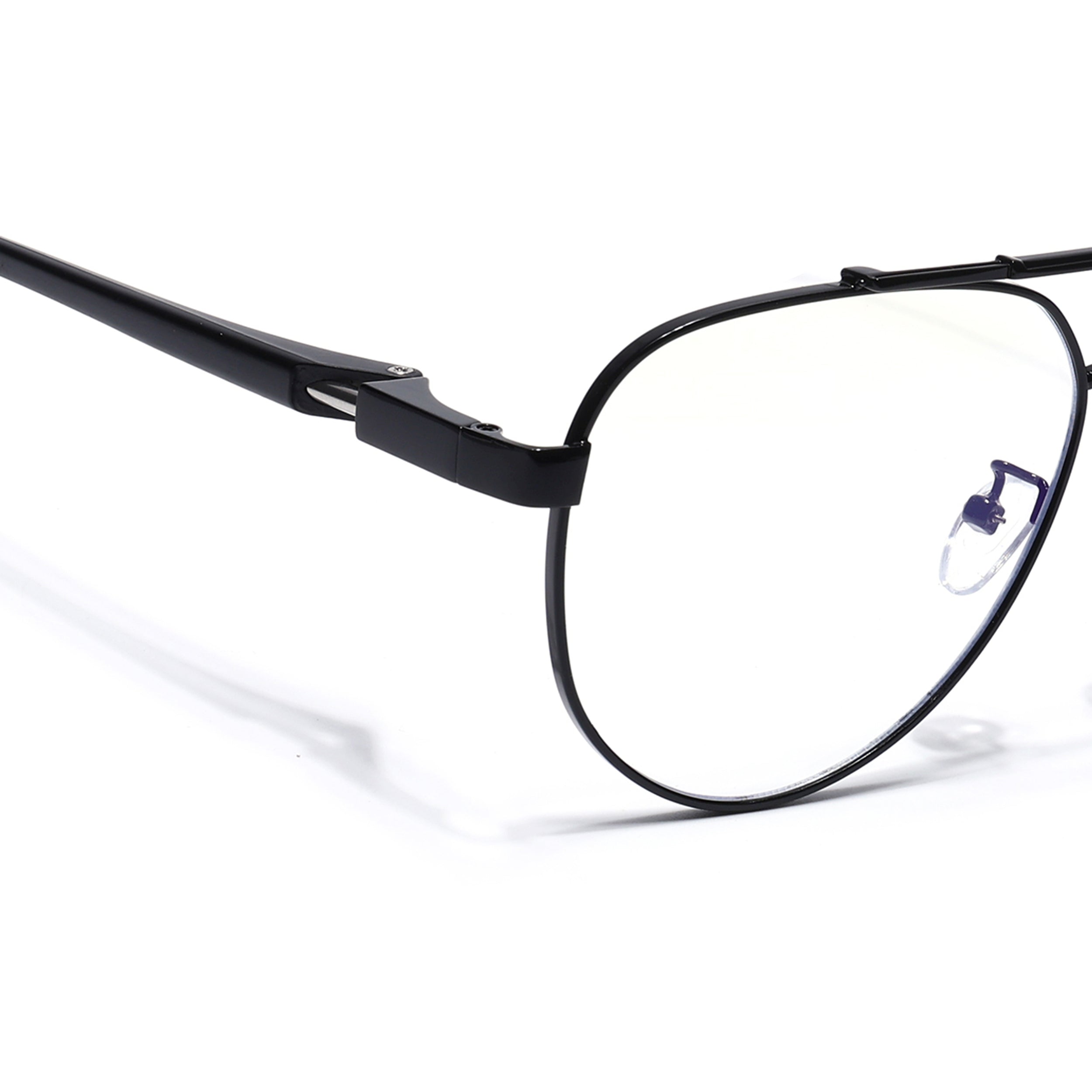 Voyage Black Aviator Eyeglasses for Men & Women (9502FMG7159-C1)