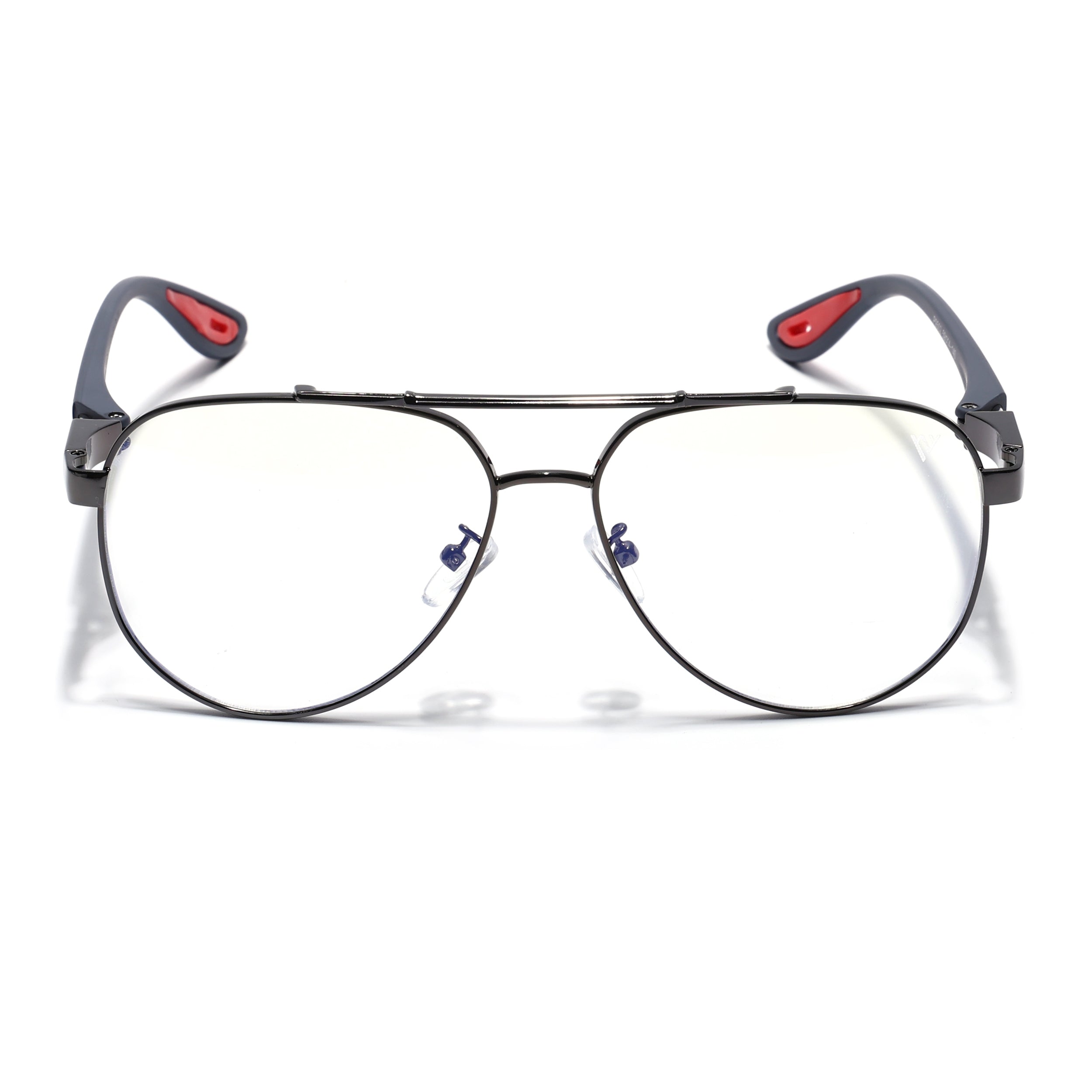 Voyage Grey Aviator Eyeglasses for Men & Women (9502FMG7160-C2)