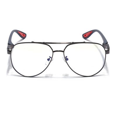Voyage Grey Aviator Eyeglasses for Men & Women (9502FMG7160-C2)