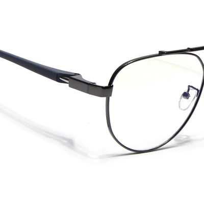 Voyage Grey Aviator Eyeglasses for Men & Women (9502FMG7160-C2)