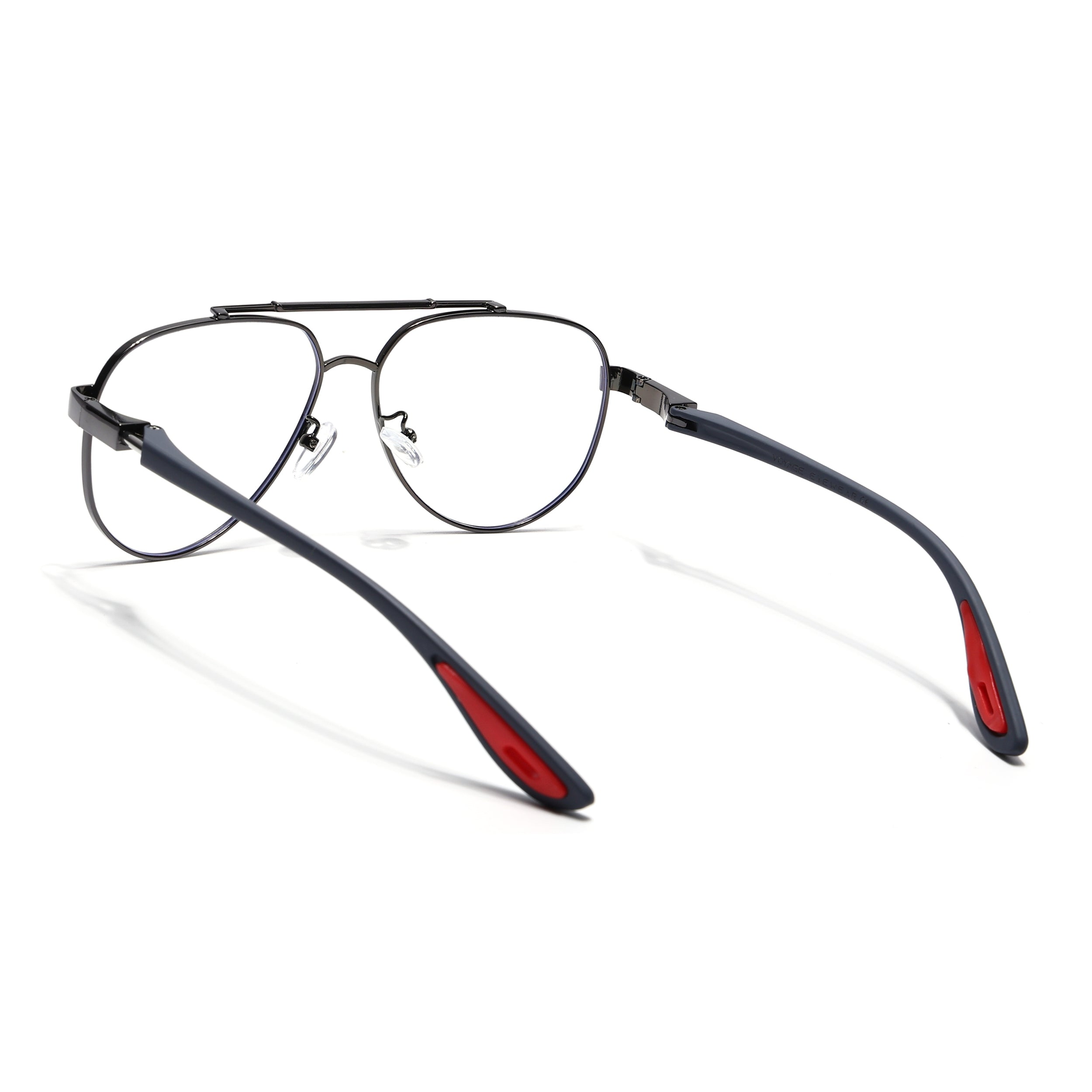 Voyage Grey Aviator Eyeglasses for Men & Women (9502FMG7160-C2)