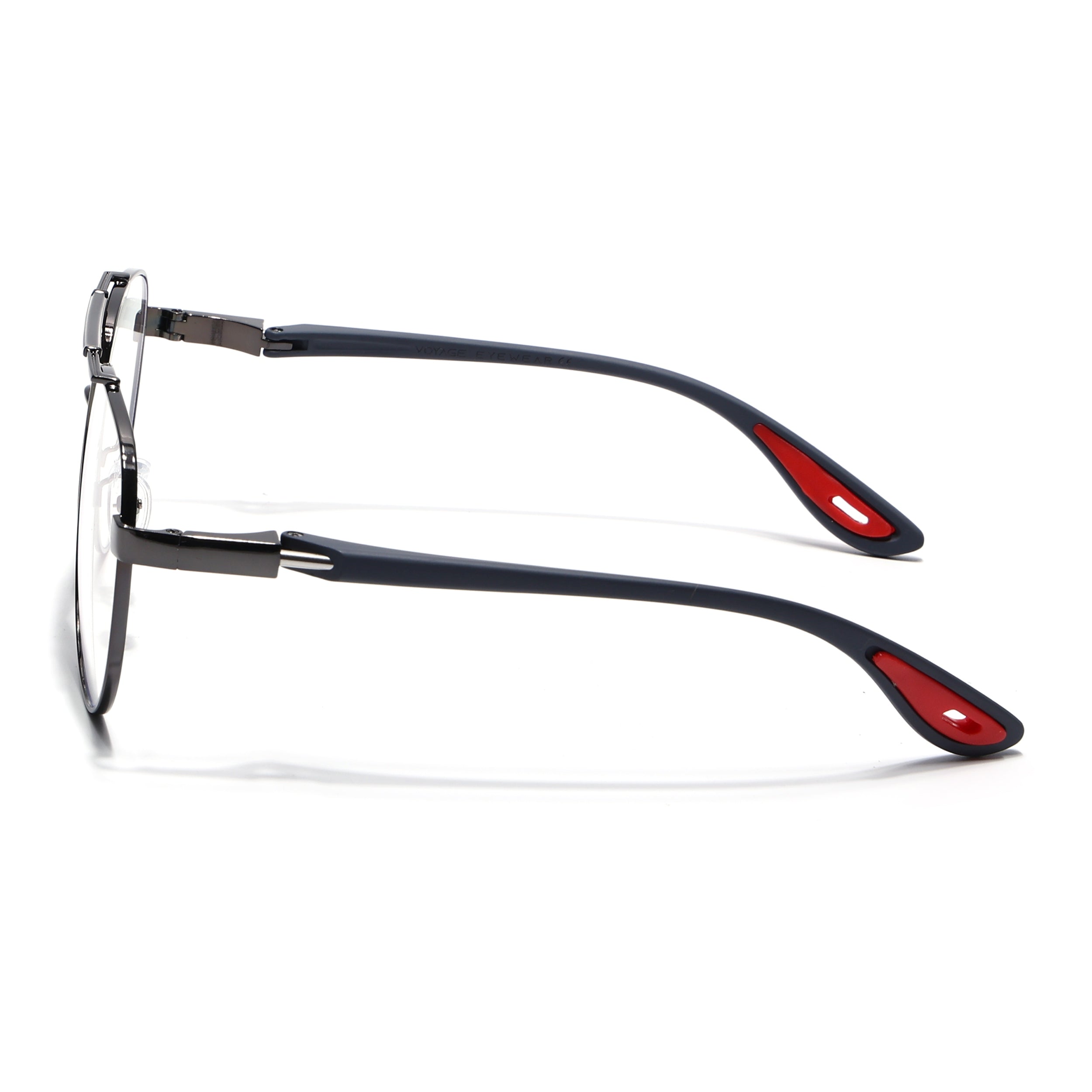 Voyage Grey Aviator Eyeglasses for Men & Women (9502FMG7160-C2)