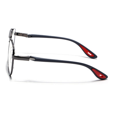 Voyage Grey Aviator Eyeglasses for Men & Women (9502FMG7160-C2)