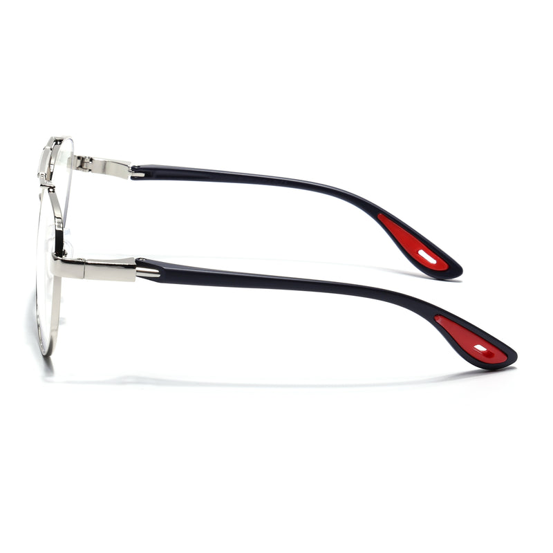 Voyage Silver Aviator Eyeglasses for Men & Women (9502FMG7161-C3)