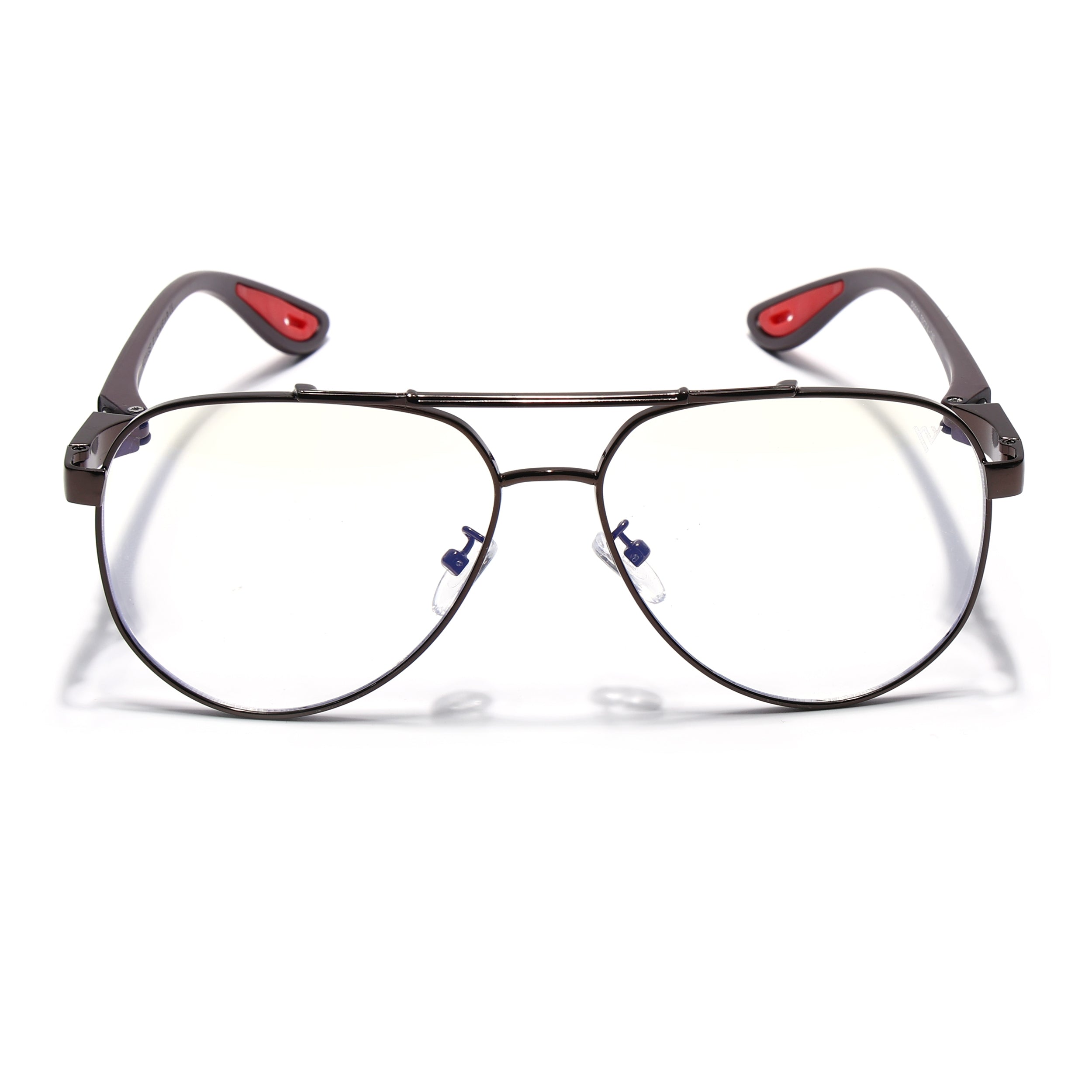 Voyage Brown Aviator Eyeglasses for Men & Women (9502FMG7162-C4)