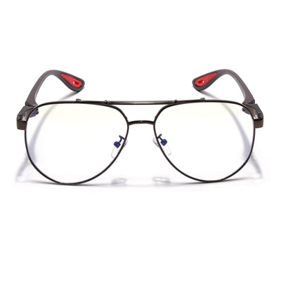 Voyage Brown Aviator Eyeglasses for Men & Women (9502FMG7162-C4)