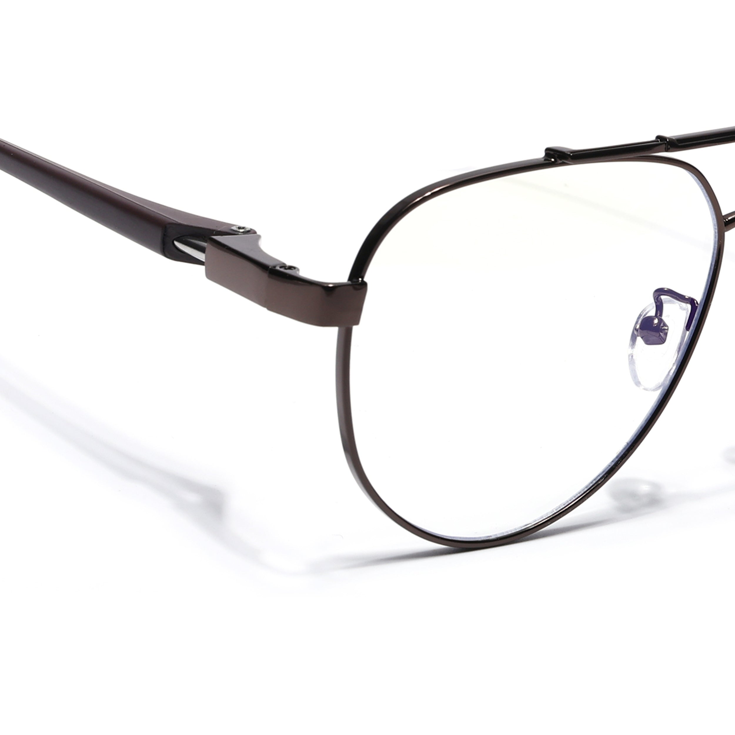 Voyage Brown Aviator Eyeglasses for Men & Women (9502FMG7162-C4)