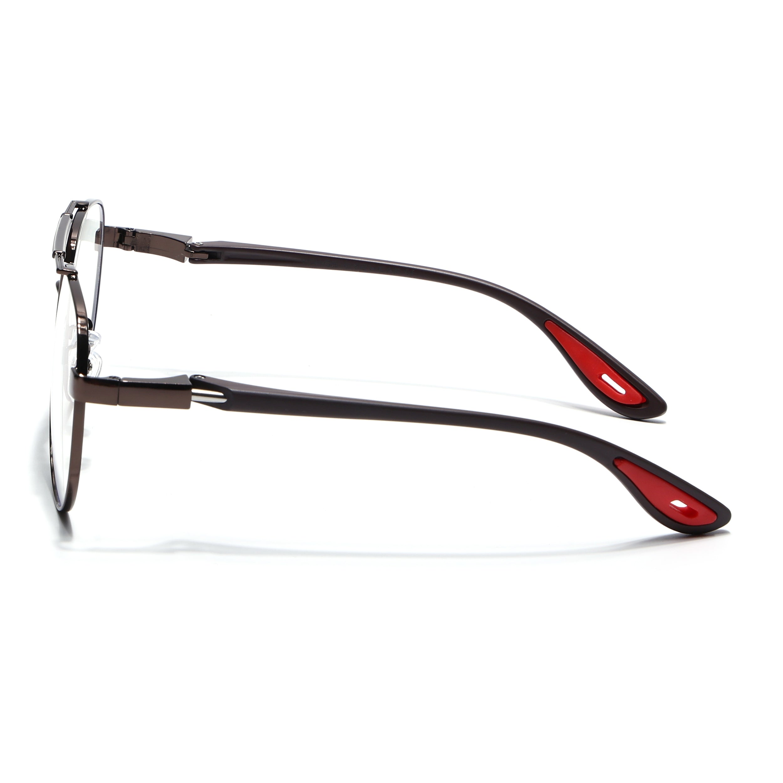 Voyage Brown Aviator Eyeglasses for Men & Women (9502FMG7162-C4)