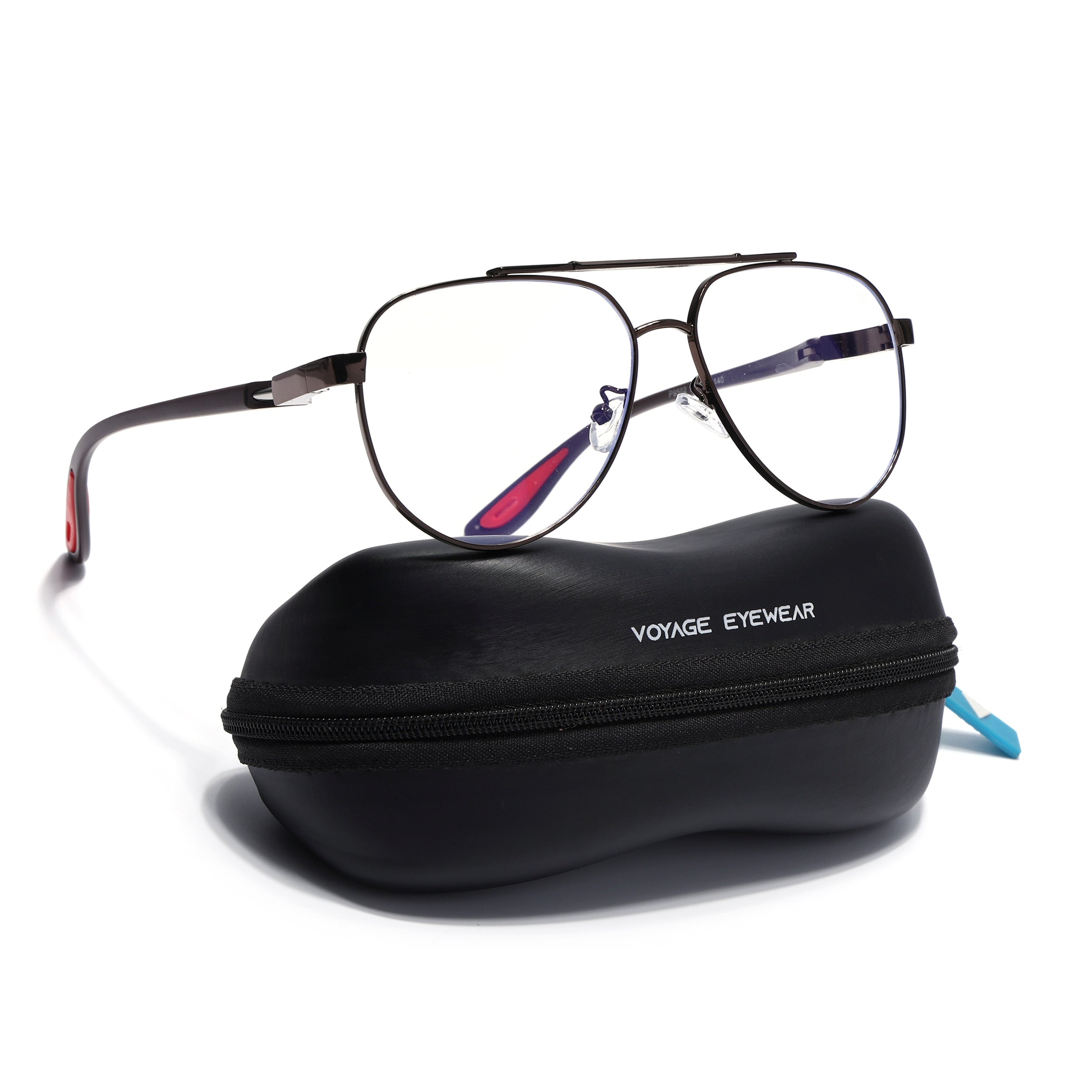 Voyage Brown Aviator Eyeglasses for Men & Women (9502FMG7162-C4)