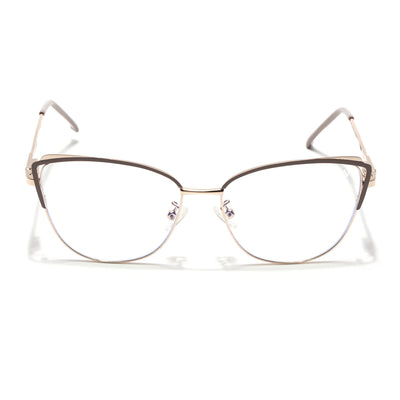 Voyage Glam Nude & Golden Cateye Eyeglasses for Women (95203MG4409-C4)