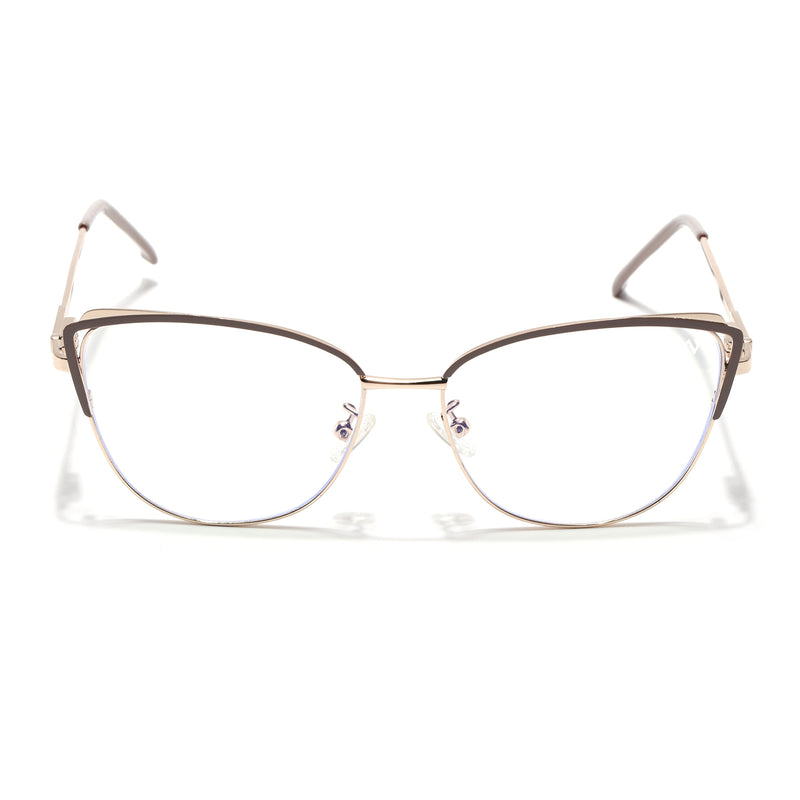 Voyage Glam Nude & Golden Cateye Eyeglasses for Women (95203MG4409-C4)