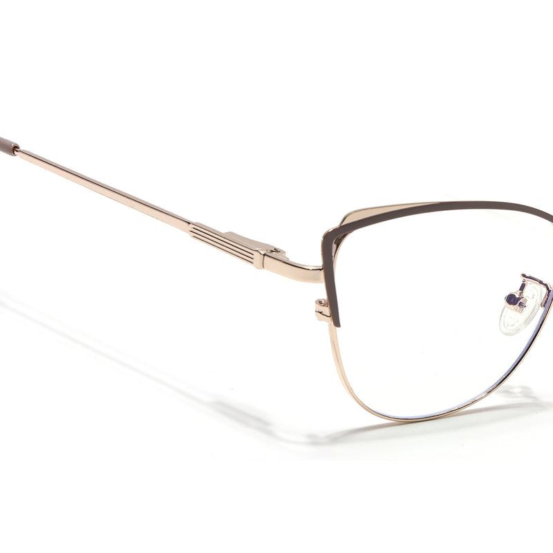 Voyage Glam Nude & Golden Cateye Eyeglasses for Women (95203MG4409-C4)