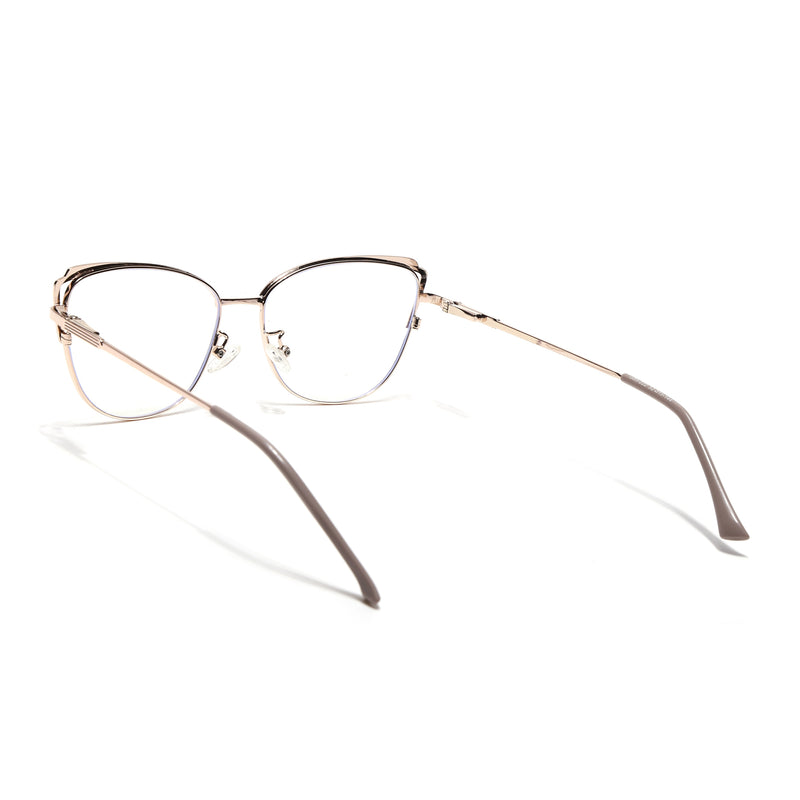 Voyage Glam Nude & Golden Cateye Eyeglasses for Women (95203MG4409-C4)