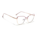 Voyage Glam Pink & Golden Cateye Eyeglasses for Women (95203MG4412-C1)