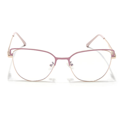 Voyage Glam Pink & Golden Cateye Eyeglasses for Women (95203MG4412-C1)