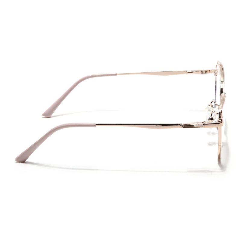 Voyage Glam Pink & Golden Cateye Eyeglasses for Women (95203MG4412-C1)