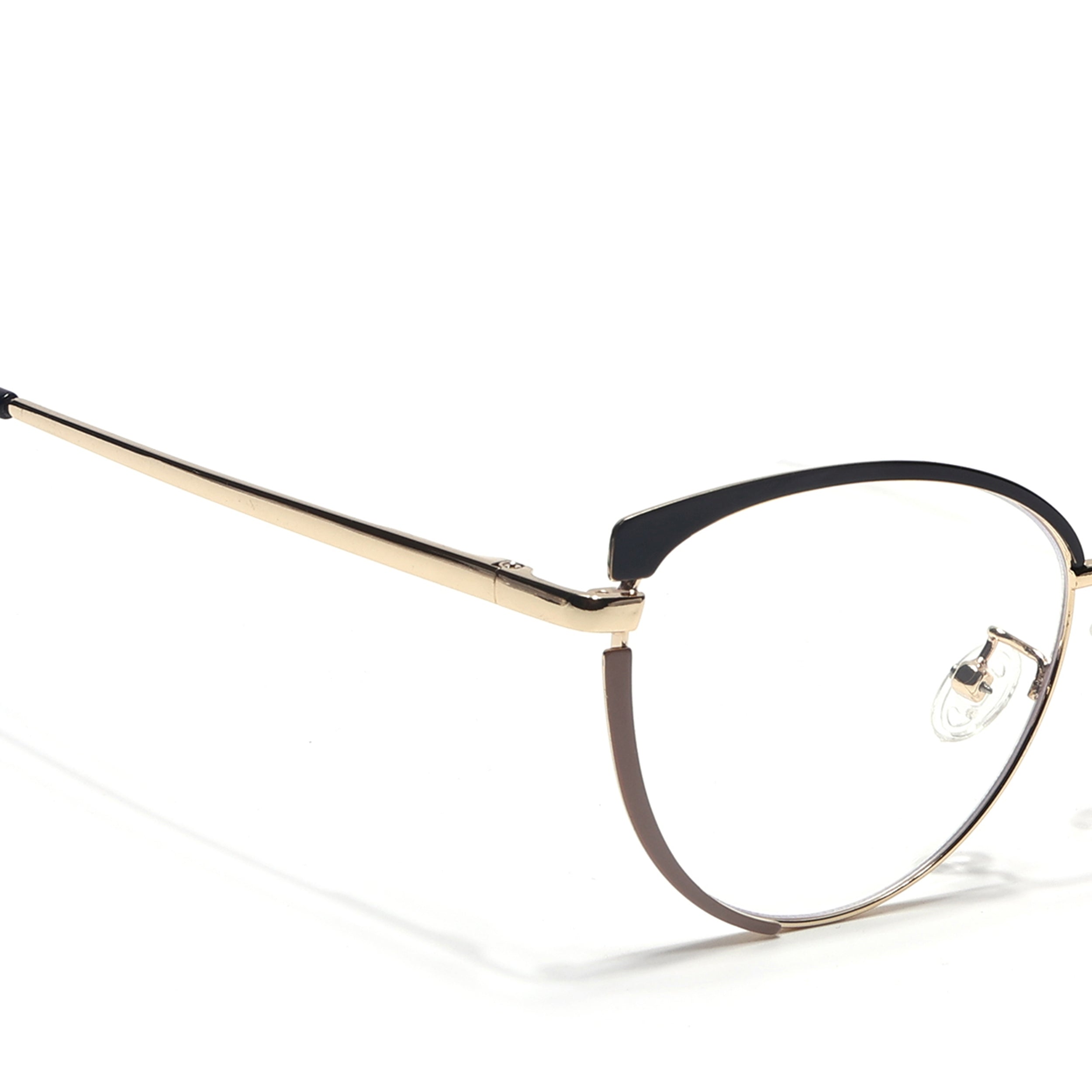 Voyage Glam Black & Golden Cateye Eyeglasses for Women (95206MG4428-C1)